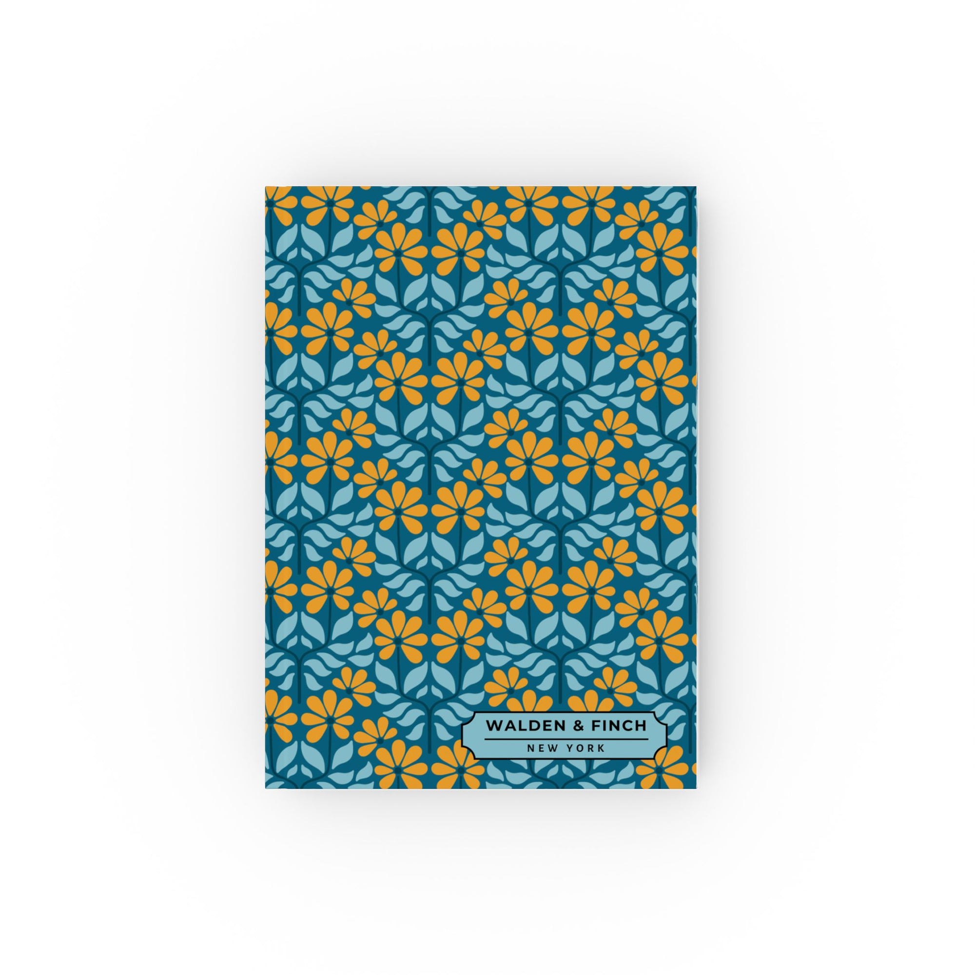 Blue Floral Hard Backed Journal